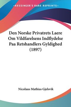 portada Den Norske Privatrets Laere Om Vildfarelsens Indflydelse Paa Retshandlers Gyldighed (1897)