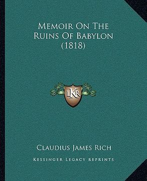 portada memoir on the ruins of babylon (1818) (en Inglés)