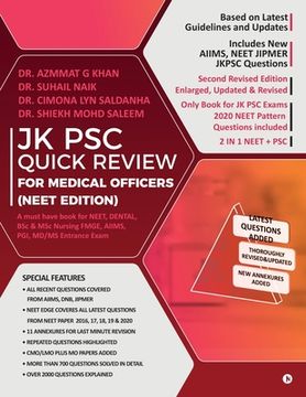 portada Jk Psc Quick Review for Medical Officers (Neet Edition): A must have book for NEET, DENTAL, FMGE, AIIMS, PGI, MD/MS Entrance Exam (en Inglés)