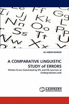 portada a comparative linguistic study of errors (en Inglés)