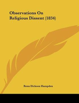 portada observations on religious dissent (1834) (in English)