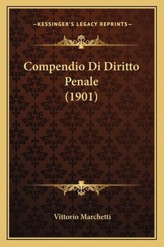 portada Compendio Di Diritto Penale (1901) (en Italiano)