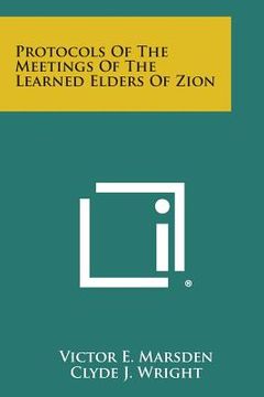 portada Protocols of the Meetings of the Learned Elders of Zion