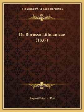 portada De Borusso Lithuanicae (1837) (in Latin)