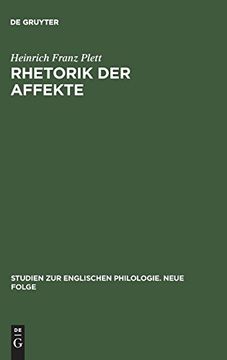portada Rhetorik der Affekte: Englische Wirkungsasthetik im Zeitalter der Renaissance 
