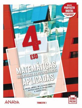 portada Matemáticas Orientadas a las Enseñanzas Aplicadas 4. Trimestres.