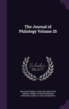 portada The Journal of Philology Volume 25 (en Inglés)