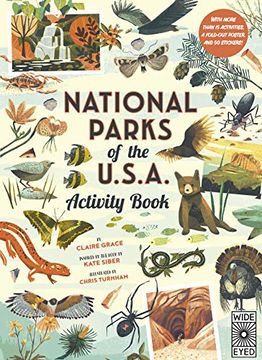 portada National Parks of the Usa: Activity Book: With More Than 15 Activities, a Fold-Out Poster and 50 Stickers! (en Inglés)