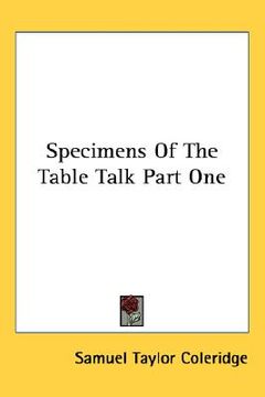 portada specimens of the table talk part one (en Inglés)