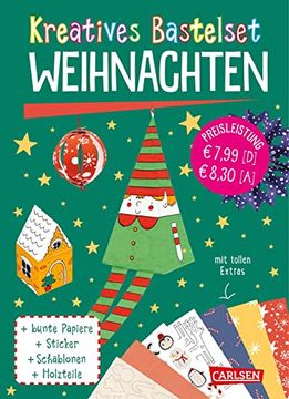 portada Kreatives Bastelset: Weihnachten: Set mit Buntem Bastelpapier, Stickern und Holzteilen | Bastelspaß zu Weihnachten mit Vielen Tollen Extras für Kinder ab 6 Jahren (en Alemán)