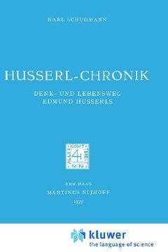 portada husserl-chronik: denk- und lebensweg edmund husserls (en Inglés)
