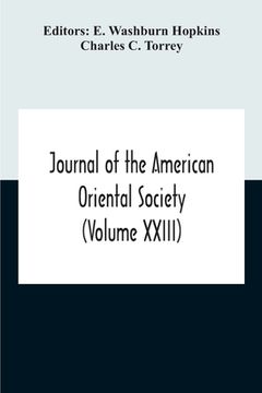 portada Journal Of The American Oriental Society (Volume XXIII) (en Inglés)