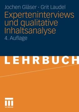 portada Experteninterviews und qualitative Inhaltsanalyse: als Instrumente rekonstruierender Untersuchungen (German Edition)