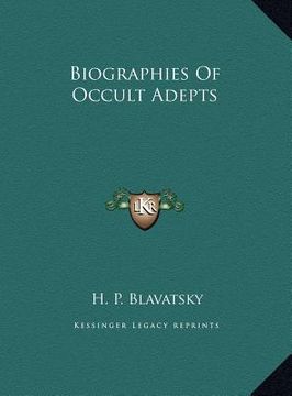 portada biographies of occult adepts (in English)