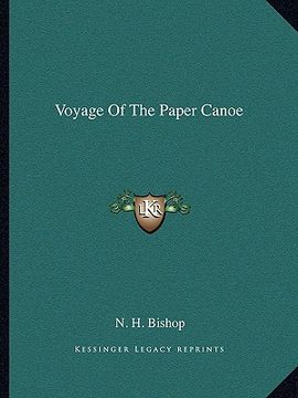 portada voyage of the paper canoe (en Inglés)