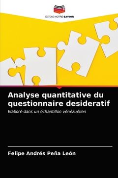 portada Analyse quantitative du questionnaire desideratif (en Francés)