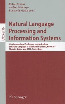 portada natural language processing and information systems: 16th international conference on applications of natural language to information systems, nldb 20 (en Inglés)