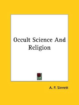 portada occult science and religion (en Inglés)