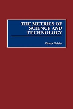 portada the metrics of science and technology (en Inglés)