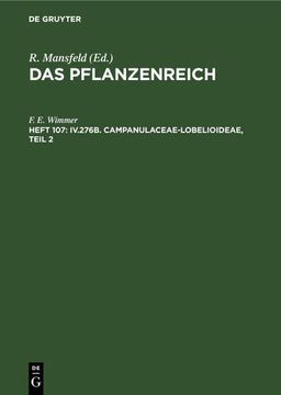 portada Iv. 276B. Campanulaceae-Lobelioideae, Teil 2 (en Alemán)