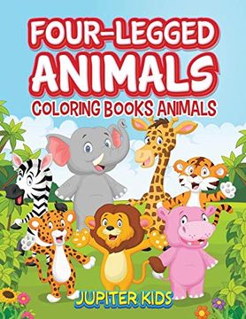 portada Four-Legged Animals: Coloring Books Animals (en Inglés)