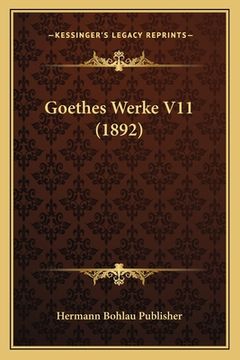 portada Goethes Werke V11 (1892) (en Alemán)
