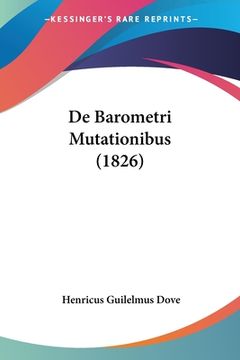 portada De Barometri Mutationibus (1826) (en Latin)