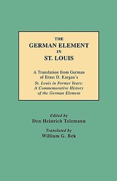 portada the german element in st. louis (in English)