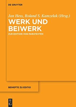 portada Werk und Beiwerk: Zur Edition von Paratexten (Editio / Beihefte, 54) (German Edition) (en Alemán)