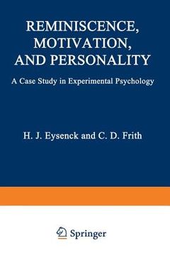 portada Reminiscence, Motivation, and Personality: A Case Study in Experimental Psychology (en Inglés)