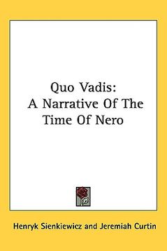 portada quo vadis: a narrative of the time of nero