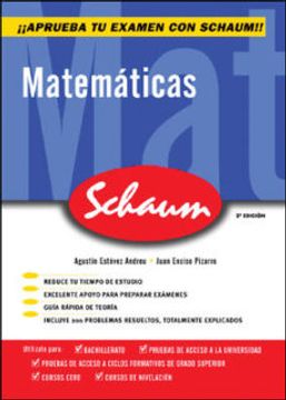 portada matematicas schaum selectividad curso ce (in Spanish)