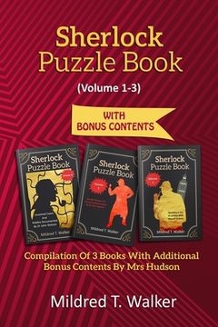 portada Sherlock Puzzle Book (Volume 1-3): Compilation Of 3 Books With Additional Bonus Contents By Mrs Hudson (en Inglés)