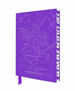 portada Alice in Wonderland 2025 Artisan art Vegan Leather Diary Planner - Page to View With Notes