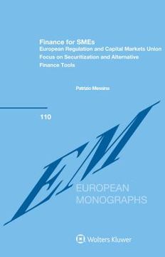 portada Finance for Smes: European Regulation and Capital Markets Union: Focus on Securitization and Alternative Finance Tools (en Inglés)