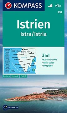 portada Kompass Wanderkarte 238 Istrien, Istra, Istria 1: 75. 000 (en Alemán)