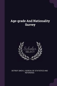 portada Age-grade And Nationality Survey (en Inglés)