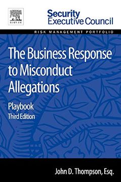 portada The Business Response to Misconduct Allegations: Playbook (Risk Management Portfolio) (en Inglés)