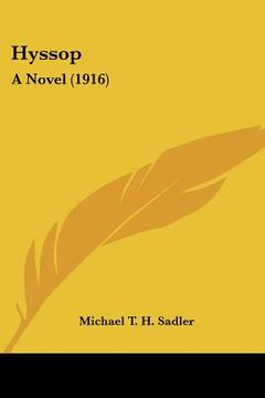 portada hyssop: a novel (1916) (en Inglés)