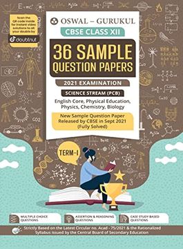 portada 36 Sample Question Papers Science Stream (Pcb): Cbse Class 12 for Term-I November 2021 Examination (en Inglés)