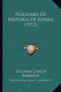 portada Nociones de Historia de Espana (1912)