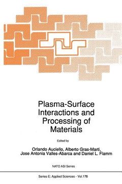 portada Plasma-Surface Interactions and Processing of Materials (en Inglés)