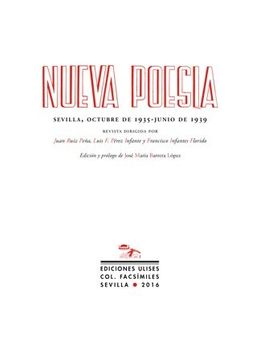 portada Nueva Poesía: Sevilla, Octubre de 1935-Junio de 1939