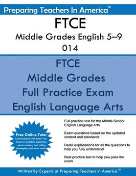 portada FTCE Middle Grades English 5-9 014: FTCE English 014 (in English)