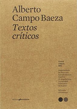 portada Textos Críticos #1: Alberto Campo Baeza