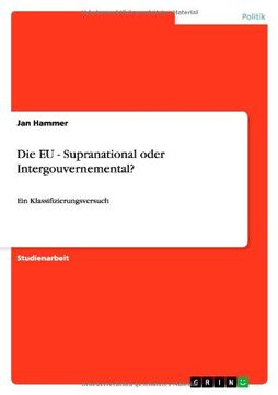 portada Die EU - Supranational oder Intergouvernemental? (German Edition)