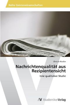 portada Nachrichtenqualität aus Rezipientensicht