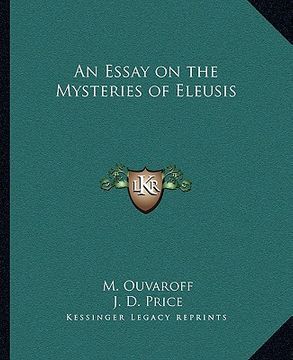 portada an essay on the mysteries of eleusis (en Inglés)