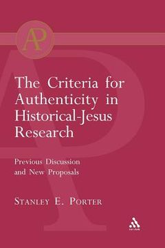 portada criteria for authenticity in historical-jesus research (en Inglés)