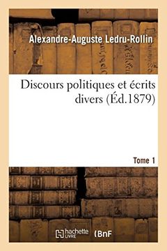 portada Discours Politiques et Écrits Divers. Tome 1 (Sciences Sociales) 